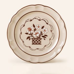 Plato Trinche 27 cm Clásica Flor De Otoño