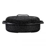 Enameled Steel Covered Oval Roaster