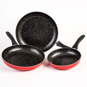 Juego de Sartenes 3 pzs Rojo Experta