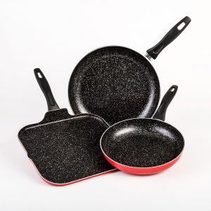 Juego de Sartenes y Comal 3 pzs Rojo Experta