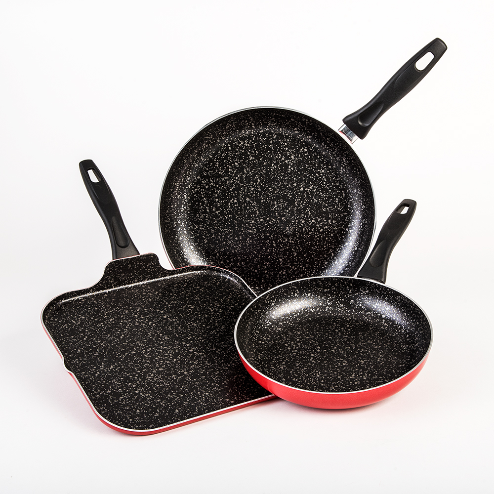 Juego de sartenes para freír y Comal. 3 piezas. Experta Roca