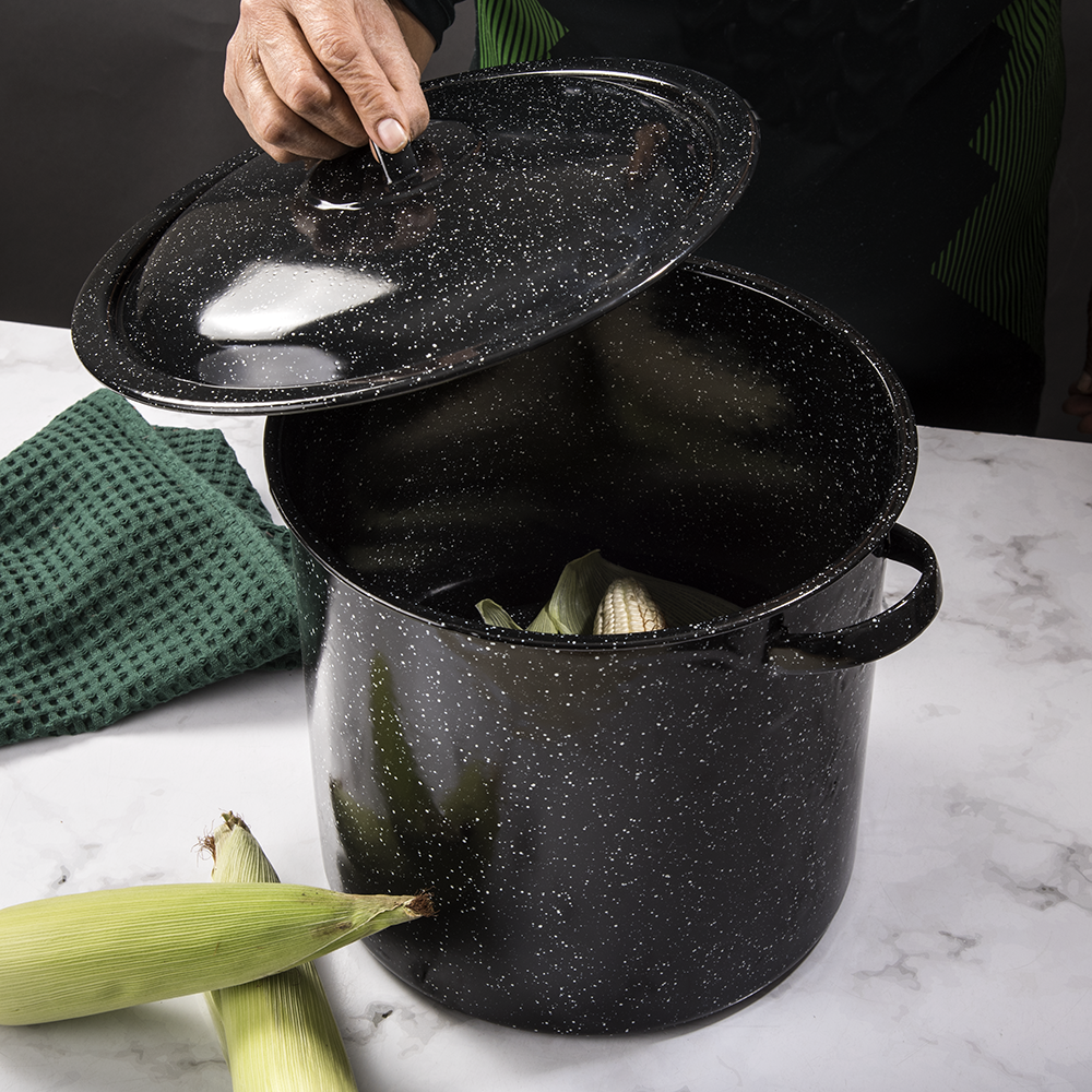 Olla Vaporera 28.5 cm Negro Pots and Pans