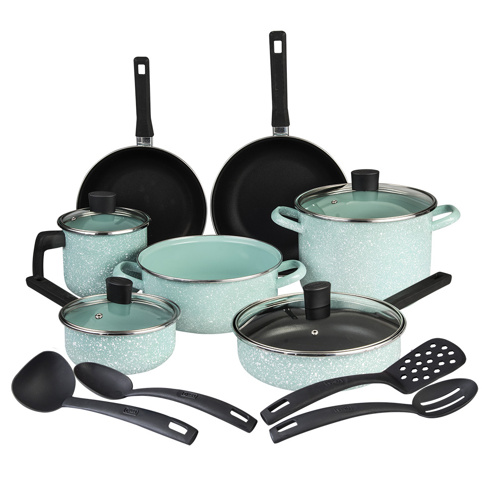 Batería de cocina. 15 piezas. Granito