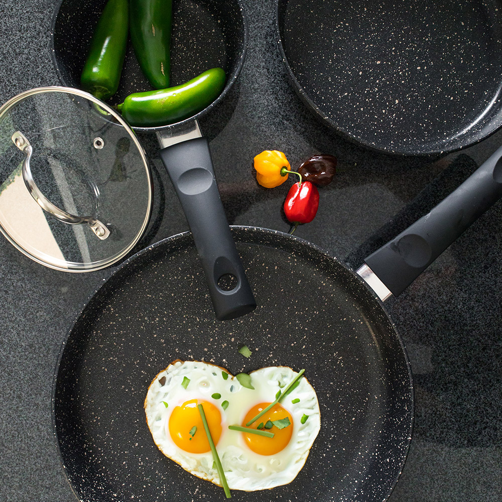 Batería De Cocina 5 pzs Negro Forta Roca