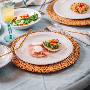 Plato Trinche 27 cm Durezza Emboss Mauve