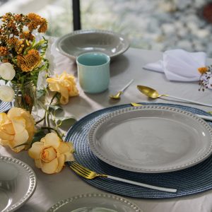 Plato Trinche 27 cm Durezza Emboss Mauve