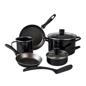 Batería de Cocina 8 pzs Negro Florida