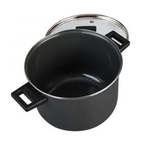 Olla para Sopa 24 cm Negro Duramax
