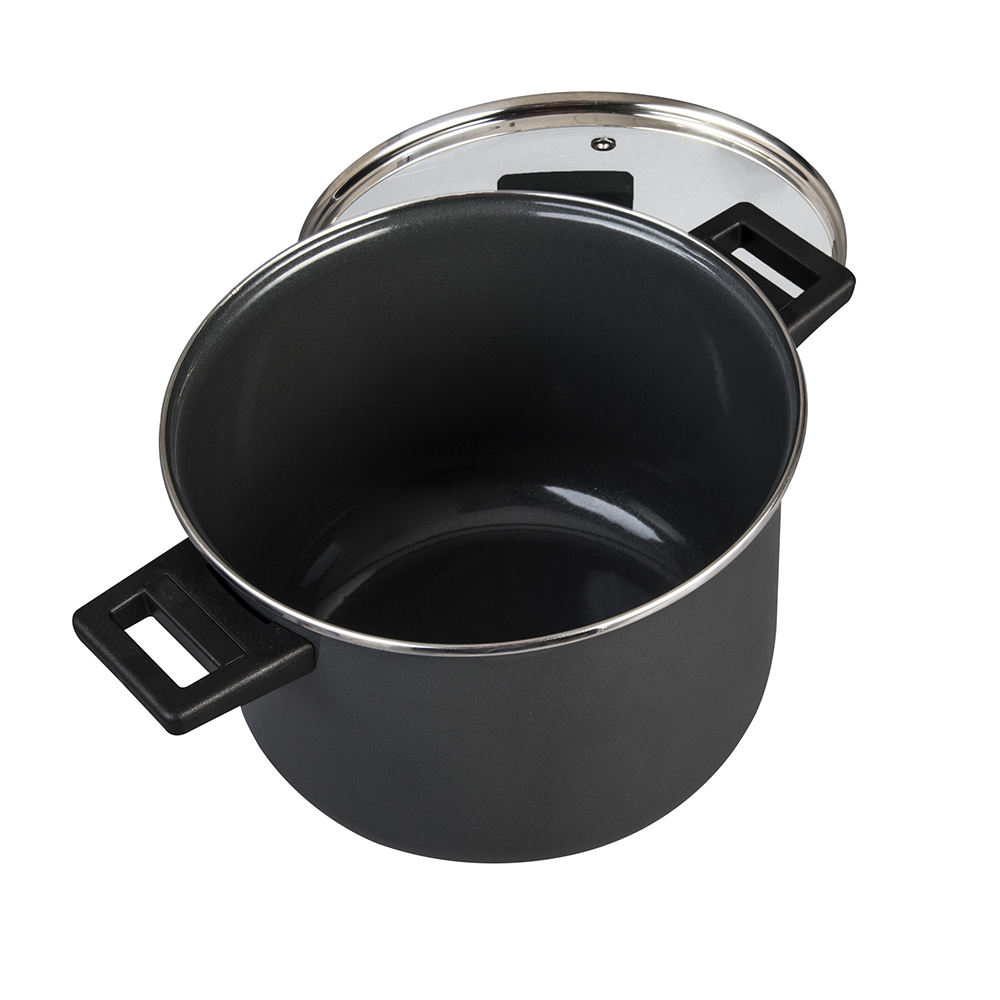 Olla para Sopa 24 cm Negro Duramax