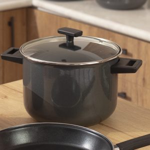 Olla para Sopa 22 cm Negro Duramax