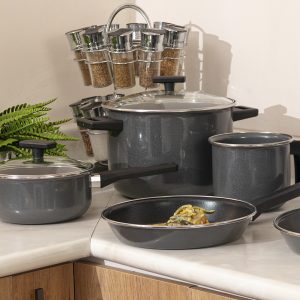 Batería de Cocina 7 pzs Negro Duramax