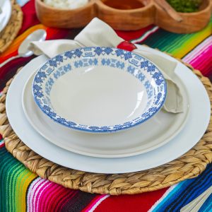 Plato Sopero 700 ml Mexicana Huichol Azul