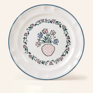 Plato Trinche 27 cm Clásica Tulipán Rosa