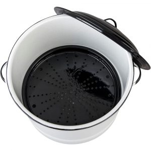 Vaporera 38 cm Blanco Clásica