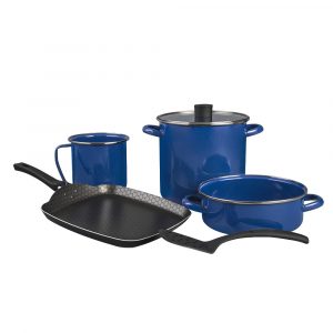 Batería de Cocina 6 pzs Azul Praktica