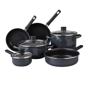 Batería de Cocina 9 pzs Negro Europea Mega Óptima