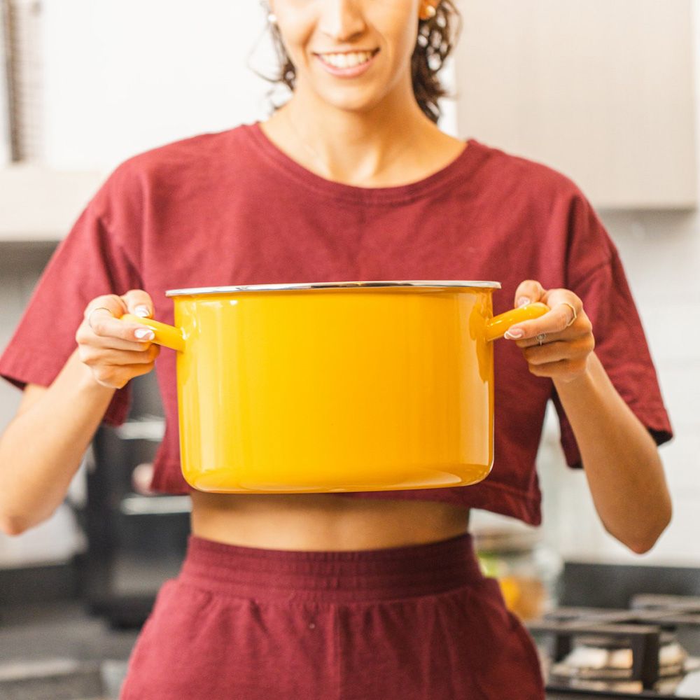 Olla para Sopa 24 cm Amarillo Praktica