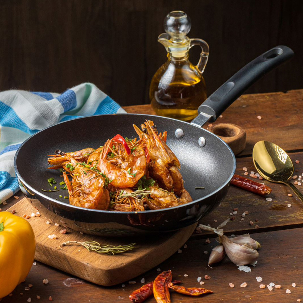 Sartén para Freír 24 cm Negro Forta Diamante